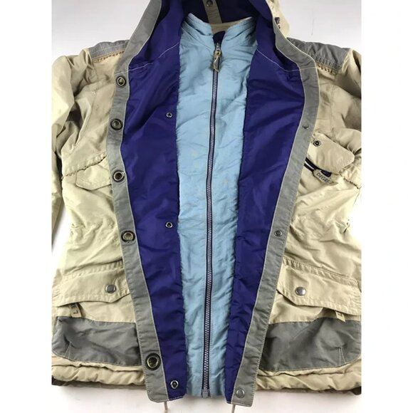 Degre 7 Womens Beige Long Sleeve Full Zip Hooded Windbreaker Winter Coat Size 6 - Picture 7 of 10